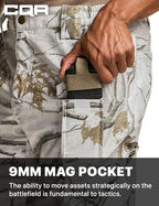 CQR Men's Flex Ripstop Tactical Pants, Water Resistant Stretch Cargo Pants, Lightweight EDC Hiking Work Pants