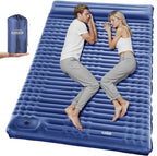 Elegear Double Sleeping Pad - 4" Ultra-Thick Self Inflating Camping Mat for 2 Persons with Built-in Pillow and Foot Pump