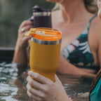 RTIC 20oz Essential Tumbler with Lid, Ceramic Lined, Insulated, Stainless Steel, Metal, Double Wall Vacuum-Insulation, Travel Cup for Iced Coffee, Tea, Hot and Cold Drink, Fresh Mint