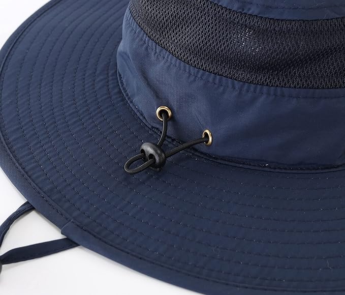 Connectyle Wide Brim Sun Hat for Men Breathable Cowboy Boonie Hat UPF 50+ Sun Protection Bucket Hat for Fishing Hiking