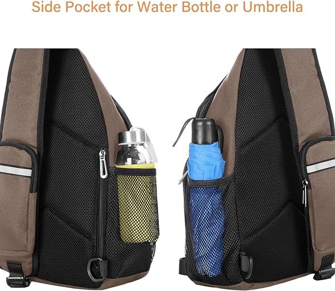 MOSISO Sling Backpack Bag, Crossbody Shoulder Bag Travel Hiking Daypack Chest Bag with Front Square Pocket&USB Charging Port