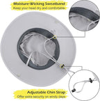 Connectyle Men's Sun Hat UPF 50+ Wide Brim Bucket Hats for Fishing Hiking Gardening Adjustable Boonie Hat Outdoor Safari Hats