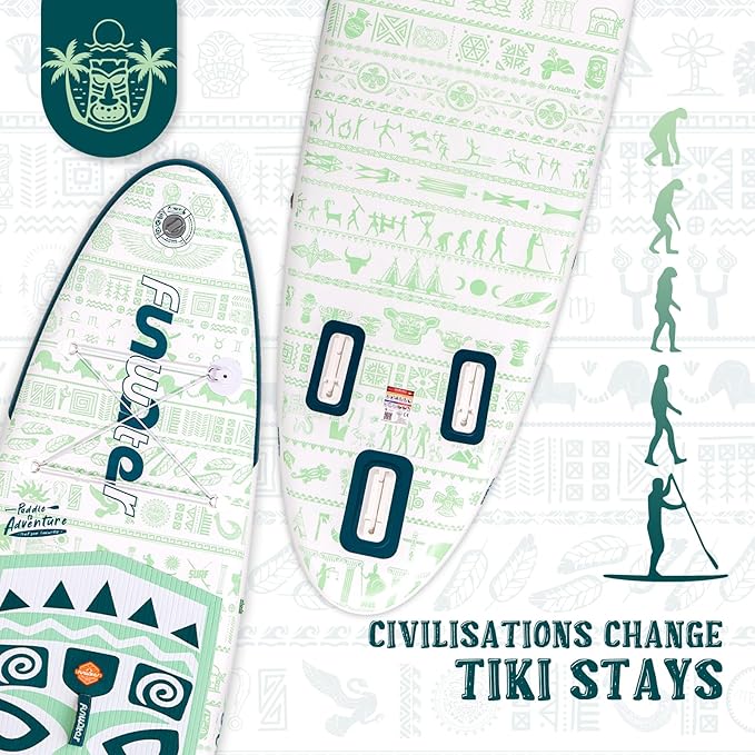 FunWater Inflatable Stand Up Paddle Board with Premium SUP Paddleboard Accessories, Anti-Slip EVA Deck, 11'/10'6'' Paddle Boards for Adults & Youth of All Skill Levels