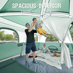 PORTAL 8 Person Tents for Camping, Easy Setup Cabin Tent with Large Porch, 2 Room, Waterproof Family Camping Tent for Outdoor Camping, Patio
