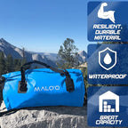 Malo'o Waterproof Dry Bag Duffel 40L/60L/100L, Roll Top Duffel Keeps Gear Dry for Kayaking, Rafting, Boating, Swimming, Camping, Hiking, Beach, Fishing - Internal & External Pockets and Molle Loops