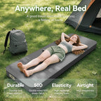 Self Inflating Camping Sleeping Pad, 4" Ultra-Thick Memory Foam Camping Air Mattress Pad with Built-in Electric Pump, 9.5 R-Value Insulated Sleeping Bag Mat Pads for Car Travel Tent Cot