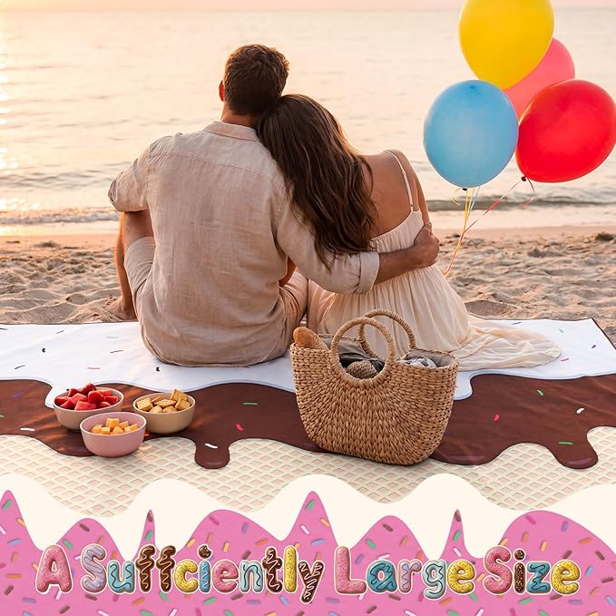 Redbaker 16 Packs 28 x 59 Inches Oversized Ice Cream Beach Towel Bulk Extra Large Pool Towels Set Microfiber Quick Dry Swim Towel Blanket for Women Men Adult Bath Travel(Colorful)