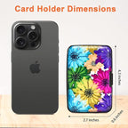 Mayski Credit Card Holder, RFID Blocking, Aluminum Alloy Hard Case, Small Mini Business Metal Wallet for Women Men, Colorful Bird