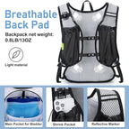 Lightweight Hydration Backpack, Running Backpack with 2L Water Bladder, Hydro Water Daypack for Cycling Hiking Rave for Men Women