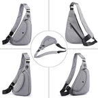 Peicees Sling Bag For Men Women Small Crossbody Backpack Shoulder Bag Man Purse Chest Bag For Hiking Travel