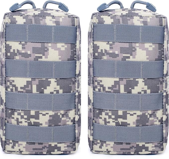Tacticool 2 Pack Molle Pouches - Tactical Compact Water-Resistant EDC Pouch