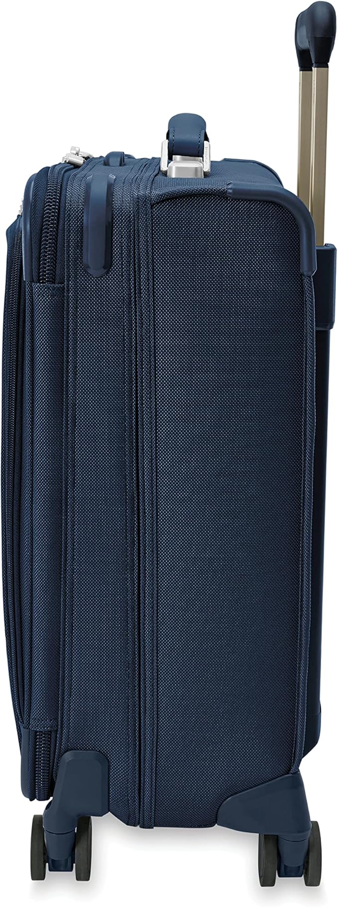 Briggs & Riley Global 21" Carry On Expandable Spinner - Luggage for International Travel, Suitcases with Wheels, Softside Rolling Bag for Men & Women, Self-Repairing Zipper - Baseline Collection, Navy