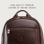Nordweg Leather Laptop Backpack NW074B – Lightweight Daypack for Work, Travel & College – Fits Laptops up to 15.6” (Brown)