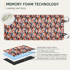 HomeMate CertiPUR-US Memory Foam Camping Mattress Pad Portable Roll Up Mattress for Adults Sleeping Mat Cot Mattress Pad