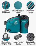 WATERFLY Fanny Pack Waist Bag: Waist Pack for Women Men with Water Bottle Holder Hiking Fanny Pack for Running Walking DogWalking Travel Cycling