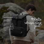 Verage Pulse 2-in-1 Roll Top Laptop Backpack 16″ with Detachable Everyday Sling Bag, Personal Item Size, Expandable Water-Resistant Travel Backpack for Airplane, Work & Daily Commute – Black