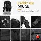 DUSLANG 15.6 Inch Laptop Backpack for Travel Water Resistant College Book bag for Men Women Laptop Bag with USB Charging Port Business Backpack,Black