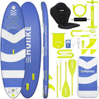 Inflatable Paddle Board for Adults with Accessories Included, Oar, Fins, Pump. Stand Up Paddleboard Great Stability and Resistance. 10’ x 33" x 5.9", Maximum Load 286 lb