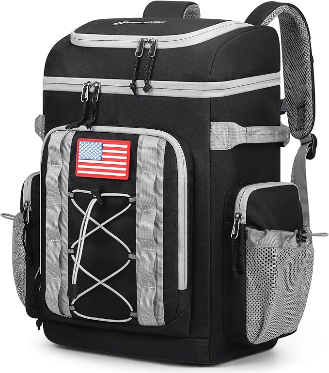 Maelstrom Backpack Cooler,Soft Lightweight Leakproof Cooler Backpack,35 Can Insulated Cooler Bag,Keeps 35 Cans Hot/Cold for Up to 16 Hours,Waterproof Lunch Bag for Men Women-Black