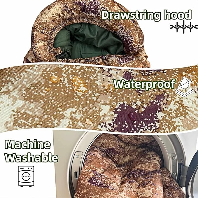 Sleeping Bags for Adults，Lightweight Waterproof Compact Sleeping Bag with Stuff Sack for Warm Camping Cold Hiking Traveling Outdoor Activities