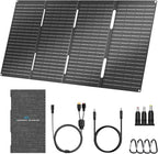 Ecosonique 60W Portable Foldable Solar Panels Charger Fast Charging with USB-C PD3.0 USB-A QC3.0 DC 18V Output ETFE Coating Waterproof for Camping Backpacking Power Station Cell Phones Power Banks