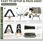 MARCHWAY Lightweight Folding Camping Chair, Portable Foldable Compact for Outdoor Camp, Travel, Beach, Picnic, Festival, Hiking, Backpacking, Supports 330Lbs (Camo)