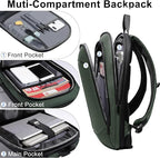Slim Laptop Backpack for Men,Waterproof Expandable High Tech Business Work Backpack for Men and Women,15.6 Inch Lightweght Anti-theft Travel Backpack Durable College Casual Daypack Computer Laptop Bag