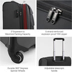 Hanke 20/24/28 Inch 3 Piece Luggage Set with Spinner Wheels Expandable Luggage Large Suitcases with Wheels Softside Checked Luggage Rolling Suitcase with Lock Lightweight Travel Luggage.(Dark Gray)