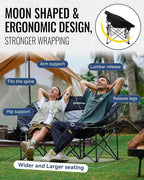 KingCamp Double Camping Chair, Oversized Heavy Duty Loveseat for Adults Portable Folding XL 2 Person Couch Padded Comfortable Two Seat with Cup Holder for Outdoor Lawn Backyard