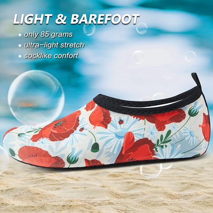 Deevike Water Shoes for Women Men Barefoot Quick-Dry Aqua Socks Slip-on for Beach Swim Surf Yoga Exercise