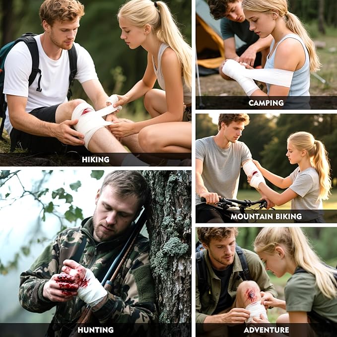 Tactical First aid kit for Outdoor 119 Pcs, First Aid Supplies Emergency Trauma Bag, Survival First Aid Kit for Outdoor Camping Hiking Backpacking and Travel