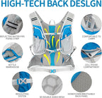 Hydration Pack Backpack, Lightweight Water Backpack with 2L Leakproof Hydration Bladder Daypack for Men Women,Running Hydration Vest for Outdoor Trail