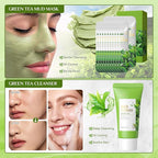 Green Tea Skin Care Set, Skincare for Girls 10-12, 51Pcs Skincare Gift Set for Teens Complete Skincare Routine, Travel Size Skincare Set with Hair Clips, Kids Skin Care Set for Girls Ages 8-12