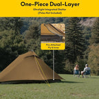 LANSHAN Ultralight Tent 3-Season Backpacking Tent for 1-Person or 2-Person Camping, Trekking, Kayaking, Climbing, Hiking