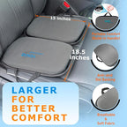 Sojoy iGelComfort 3-in-1 Foldable Gel & Memory Foam Travel Seat Cushion – US Edition – 18.5″×15″×2″ Tailbone Support & Sciatica Relief (Darkgray)