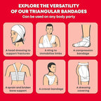 Ever Ready First Aid Triangular Bandage, 40" x 40" x 56", 12 Count- 100% Cotton