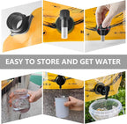 Collapsible 8L Water Storage Bag, BPA-Free Portable Folding Water Jug with Adjustable Faucet, Leakproof Emergency Water Bag for Camping, Hiking, Riding, Outdoor Sport (Blue & Orange 4)