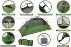 Clostnature Crux Lightweight Tent for Backpacking - 1/2/3/4 Person Ultralight Backpacking Tent, Waterproof Easy Setup Camping Tent, Hiking Tent for Outdoor, Hiking and Mountaineering