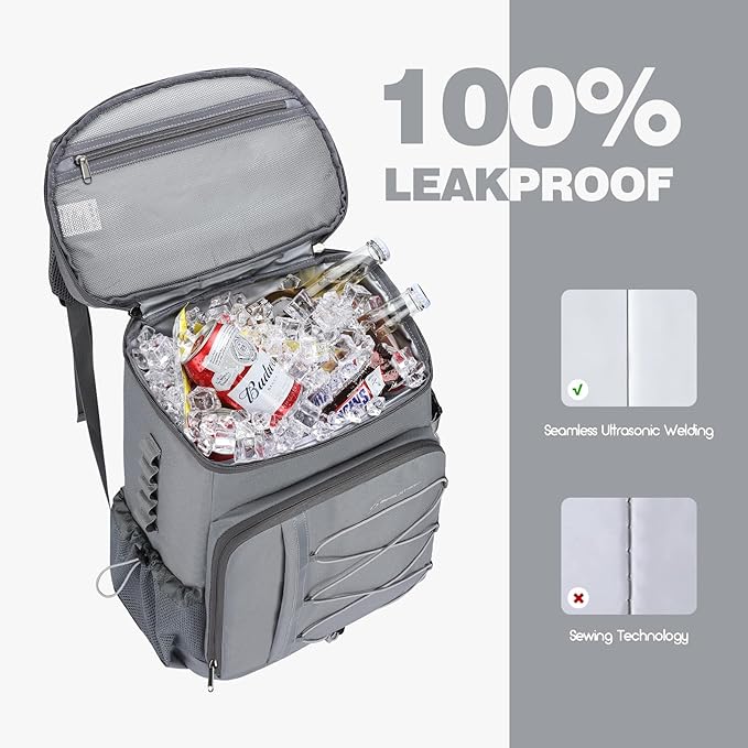 Maelstrom Cooler Backpack - 35/50 Can Insulated Soft Cooler Lunch Bag for Camping, Beach, Hiking & Shopping