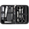 3 Swords Germany - brand quality 10 piece manicure pedicure grooming kit set for professional finger & toe nail care tweezers file clipper fashion leather case in gift box, Made by 3 Swords (02570 )