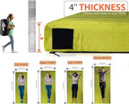 4 Inch GAIALOOP Extra Thick Memory Foam Camping Mattress, Roll Up Floor Sleeping Mat Camp Cot Mattress Pad Travel Camping Couch Bed for Guest Adults Side Sleepers