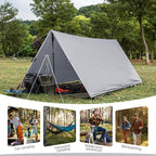 Camping Tarp Tent Portable Multifunctional Bushcraft Backpacking Tear-Resistant Fabric Rain Fly Tarps Awning Shelter Lightweight Waterproof Tarp(10×10 tarp)