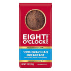 Eight O'Clock Coffee 100% Brazilian Breakfast Ground Coffee, Medium Roast, 11 Ounce (Pack of 1)