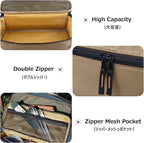 Azarxis Camping Cooking Utensils Organizer Bag Travel Storage Bag Portable Small Stuff Case for Storing Flatware Cutlery Digital Accessories Cosmetics Makeup Brushes