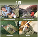 Night Cat Camping Sleeping Bag for Adults 3 Seasons Portable Lightweight Backpacking Hiking Traveling Indoor Outdoor Temperature 5-15℃ 2.6x6.3ft Switch to a Quilt or Blanket