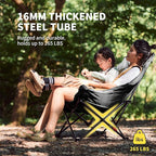 Naturehike Seastar Padded Camping Chair, Oversized 2-Position Adjustable Folding Chair, Portable Camp Chair with Side Pocket & Carry Bag