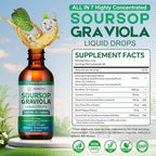 2 Pack Soursop Graviola Leaf Extract Liquid Drops Supplement with Irish Sea Moss & Turmeric for Cellular Support, Immune System Boost, Liver Health, Soursop Bitters Liquid 60-Day Supply 4 FL OZ