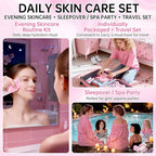 Sakura Skin Care Set for Teenage Girls, Lovely Travel Skincare Set for Women, 20-In-1 Spa Party & Sleepover Skincare Kit with Sleeping Face Mask, Mud Mask, Lip Mask & Exfoliating Scrub, Five of Each