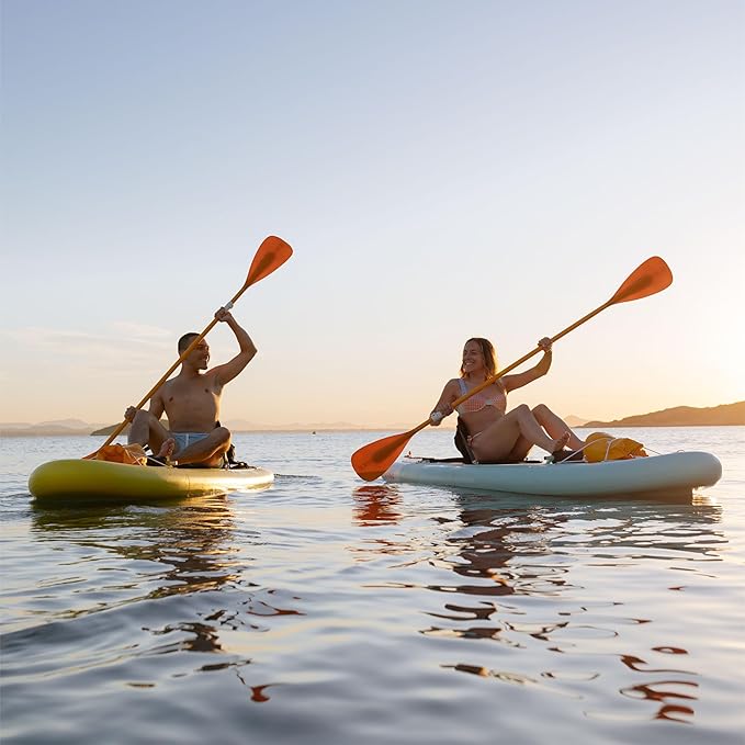 Paddle Board Paddle 2-in-1 Aluminum Sup Paddleboard Oar & Kayak Detachable 4 Piece | Double Sided Sup Oar Adjustable for Stand Up Board | Packable Paddleboard Ore & Kayak for Paddleboarding