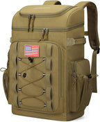 Maelstrom Backpack Cooler,Soft Lightweight Leakproof Tactical Cooler Backpack,50 Can Insulated Cooler Bag,Keeps 50 Cans Hot/Cold for Up to 16 Hours,Waterproof Lunch Bag for Men Women-Khaki